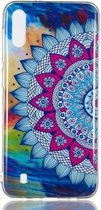 Kleurrijke Sun Flower Pattern Noctilucent TPU Soft Case voor Galaxy M10