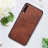 PINWUYO Schokbestendige waterdichte volledige dekking PC + TPU + huid beschermhoes voor Galaxy A70 (bruin)