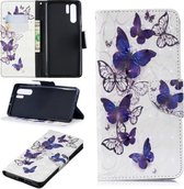3D Gekleurde Tekening Patroon Horizontale Leren Flip Case voor Huawei P30 Pro, met Houder & Kaartsleuven & Portemonnee (Vlinders)