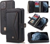 Voor iPhone 11 Pro POLA Multifunctionele TPU + pc Magnetische horizontale flip lederen tas met houder & kaartsleuven & portemonnee & fotolijst (zwart)