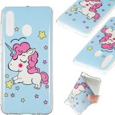 Noctilucent TPU Soft Case voor Galaxy A60 (Star unicorn)