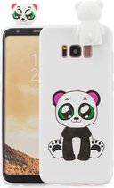 Voor Galaxy S8 Cartoon schokbestendige TPU beschermhoes met houder (Panda)