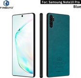 Voor Galaxy Note10 Pro PINWUYO Pin Rui-serie Klassiek leer, pc + TPU + PU-leer Waterdicht en anti-vallen All-inclusive beschermende schaal (blauw)