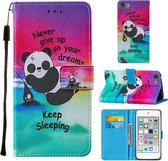 Voor iPod Touch 7/6/5 Cross Textuur Schilderen Patroon Horizontale Flip Leren Case met Houder & Kaartsleuven & Portemonnee & Lanyard (Slapende Baby)