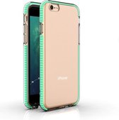 Voor iPhone 6 TPU tweekleurige schokbestendige beschermhoes (mintgroen)