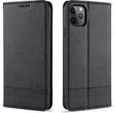 Voor iPhone 11 Pro AZNS Magnetische Kalfsstructuur Horizontale Flip Leren Case met Kaartsleuven & Houder & Portemonnee (Zwart)