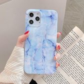 Voor iPhone 12/12 Pro Marble Pattern Soft TPU beschermhoes (blauw paars marmer)
