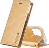 GOOSPERY BLUE MOON FLIP Crazy Horse Texture Horizontale Flip lederen tas met houder & kaartsleuven & portemonnee voor iPhone 12 Pro Max (goud)
