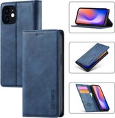 LC.IMEEKE Sterk magnetisme Ultradunne horizontale flip schokbestendige matte TPU + PU lederen tas met houder & kaartsleuven en portemonnee voor iPhone 12 mini (blauw)