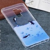 Voor Galaxy S9 + Lovely Penguins Pattern TPU zachte beschermende achterkant van de behuizing