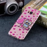 Love Owl Pattern Soft TPU Case voor Galaxy S8 +