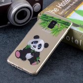 Panda Pattern Soft TPU Case voor Galaxy A8 + (2018)