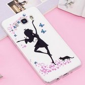 Voor Galaxy J7 (2016) / J710 Noctilucent IMD Dancing Girl Pattern Soft TPU Back Case Protector Cover