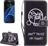 Voor Galaxy S8 + / G9550 Rose Dont Touch My Phone Pattern Horizontale flip lederen hoes met houder & kaartsleuven en portemonnee