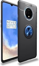 Voor OnePlus 7T lenuo schokbestendige TPU-beschermhoes met onzichtbare houder (zwartblauw)