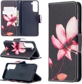 Voor Samsung Galaxy S30 Gekleurde Tekening Patroon Horizontale Flip Leren Case met Houder & Kaartsleuven & Portemonnee (Lotus)