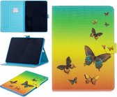 Voor iPad Pro 11 inch Stiksels Horizontale Flip Leren Case met Houder & Kaartsleuven & Slaap / Wekfunctie (Regenboogvlinder)