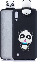 Voor Galaxy M10 3D Cartoon Pattern Shockproof TPU beschermhoes (Blue Bow Panda)