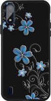 Voor Galaxy A01 patroon afdrukken reliëf TPU mobiele hoes (kleine orchidee)