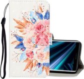 Voor Sony Xperia XZ5 3D Gekleurde Tekening Horizontale Flip PU Leather Case met Houder & Kaartsleuven & Portemonnee (Sun Flower)