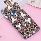 Voor Huawei P10 Lite Noctilucent IMD Skull Pattern Soft TPU Back Case Protector Cover