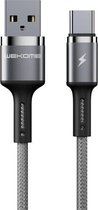 WK WDC-128 3A Type-C / USB-C Kingkong Geniet van versie Oplaadgegevenskabel, lengte: 1m (zilver)