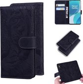 Voor OnePlus 9 Pro Tiger Embossing Pattern Horizontale Flip Leather Case met houder & kaartsleuven & portemonnee (zwart)
