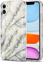 TPU Gilt Marble Pattern beschermhoes voor iPhone 11 (grijs)