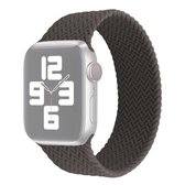 Single-turn geweven patroon siliconen horlogeband voor Apple Watch Series 6 & SE & 5 & 4 40 mm / 3 & 2 & 1 38 mm, maat: M (bruin)