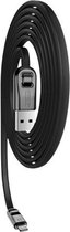 JOYROOM MS-1030M1 Creative Series 1m 3A USB naar 8-pins datasynchronisatie-oplaadkabel (zwart)