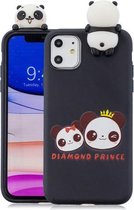 Voor iPhone 11 Pro Max schokbestendige cartoon TPU beschermhoes (twee panda's)