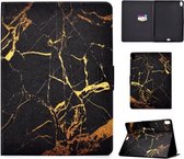 Voor iPad Pro 11 inch (2018) TPU Horizontale Flip Leren Case met Houder & Kaartsleuf & Slaap / Wekfunctie (Zwart Goud)