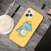 Voor iPhone 11 Pro Cartoon Animal Pattern Shockproof TPU beschermhoes (Yellow Crocodile Bird)