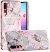 Voor Huawei P20 Pro Hot Stamping Geometric Marble IMD Craft TPU Beschermhoes (Hexagon)