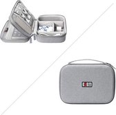 BUBM multifunctionele hoofdtelefoonoplader Datakabel Digitale opbergtas, afmeting: 25x20x10cm (grijs)