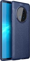 Voor Huawei Mate 40 Pro Litchi Texture TPU schokbestendig hoesje (marineblauw)