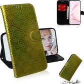 Voor Galaxy Note 10 Lite / A81 Effen Kleur Kleurrijke Magnetische Gesp Horizontale Flip PU Lederen Case met Houder & Kaartsleuven & Portemonnee & Lanyard (Goud)