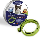 Vlooienband voor katten - Groen - 100% natuurlijk - Geen pesticiden - Tegen vlooien en teken - Veilig voor mens en dier - Milieuvriendelijk en effectief
