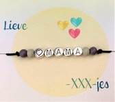 Armband mama antiek zilver