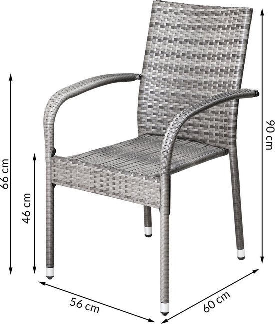 Set van 2 tuinstoelen – balkonstoel – tuinstoel – acaciahout