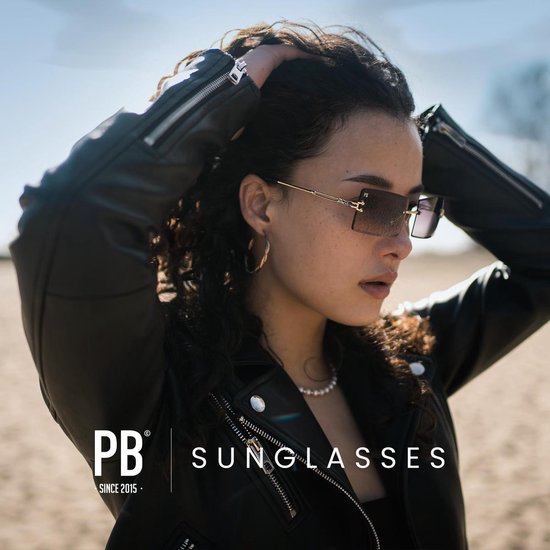 PB Sunglasses - Gipsy Gradient Grey. - Zonnebril heren en dames - Randloze zonnebril - Festival bril - PB Sunglasses®