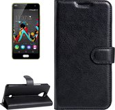 Voor Wiko U Feel Litchi Texture horizontale flip lederen tas met magnetische gesp & houder & kaartsleuven & portemonnee (zwart)