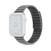 Litchi Texture Silicone Loopback Horlogeband Voor Apple Watch Series 6 & SE & 5 & 4 40mm / 3 & 2 & 1 38mm (Grijs)