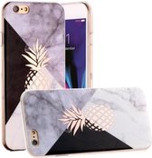 Voor iPhone 6 Plus & 6s Plus Hot Stamping Geometric Marble IMD Craft TPU beschermhoes (ananas)