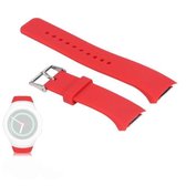 Effen kleur polsband horlogeband voor Galaxy Gear S2 R720 (rood)