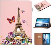 Voor Lenovo Tab M10 TB-X605F / X505 Pure Kleur Schilderen Horizontale Flip Lederen Case met Kaartsleuven & Houder (Ijzeren Toren)