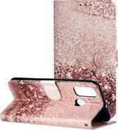 Voor Huawei P smart 2020 Gekleurde Tekening Marmer Patroon Horizontale Flip PU Leren Case met Houder & Kaartsleuven & Portemonnee (Rose Goud)