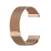 Voor Fitbit Versa 3 Milanese vervangende polsband horlogeband, maat: S 202 mm (roségoud)