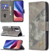 Voor Xiaomi Mi 11i / Poco F3 / Redmi K40 Bijpassende kleur Krokodiltextuur Horizontale flip PU lederen tas met portemonnee & houder & kaartsleuven (grijs)