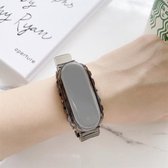 Voor Geschikt voor Xiaomi Mi Band 5/4 universele siliconen transparante vervangende band horlogeband (zwart)
